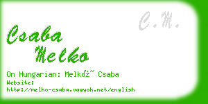 csaba melko business card